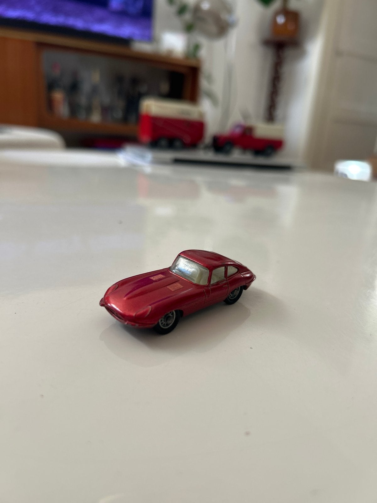 Vintage Matchbox No. 32 Jaguar E-Type (Rood), Ophalen of Verzenden, Gebruikt, Auto, Matchbox