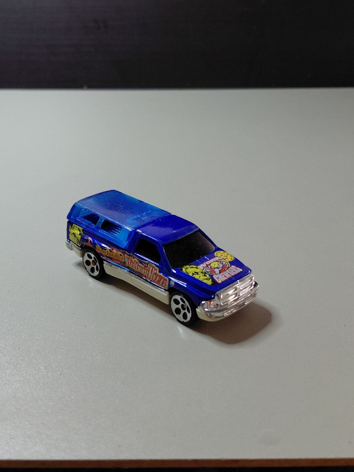 Hot Wheels Blauwe Dodge Ram Truck Wolfman Pizza, Ophalen of Verzenden, Gebruikt