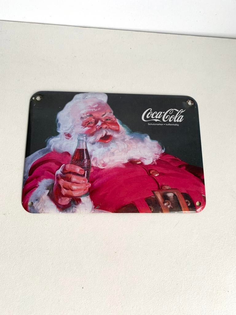 Zeer mooi kerst bordje van Coca Cola, Ophalen of Verzenden, Zo goed als nieuw
