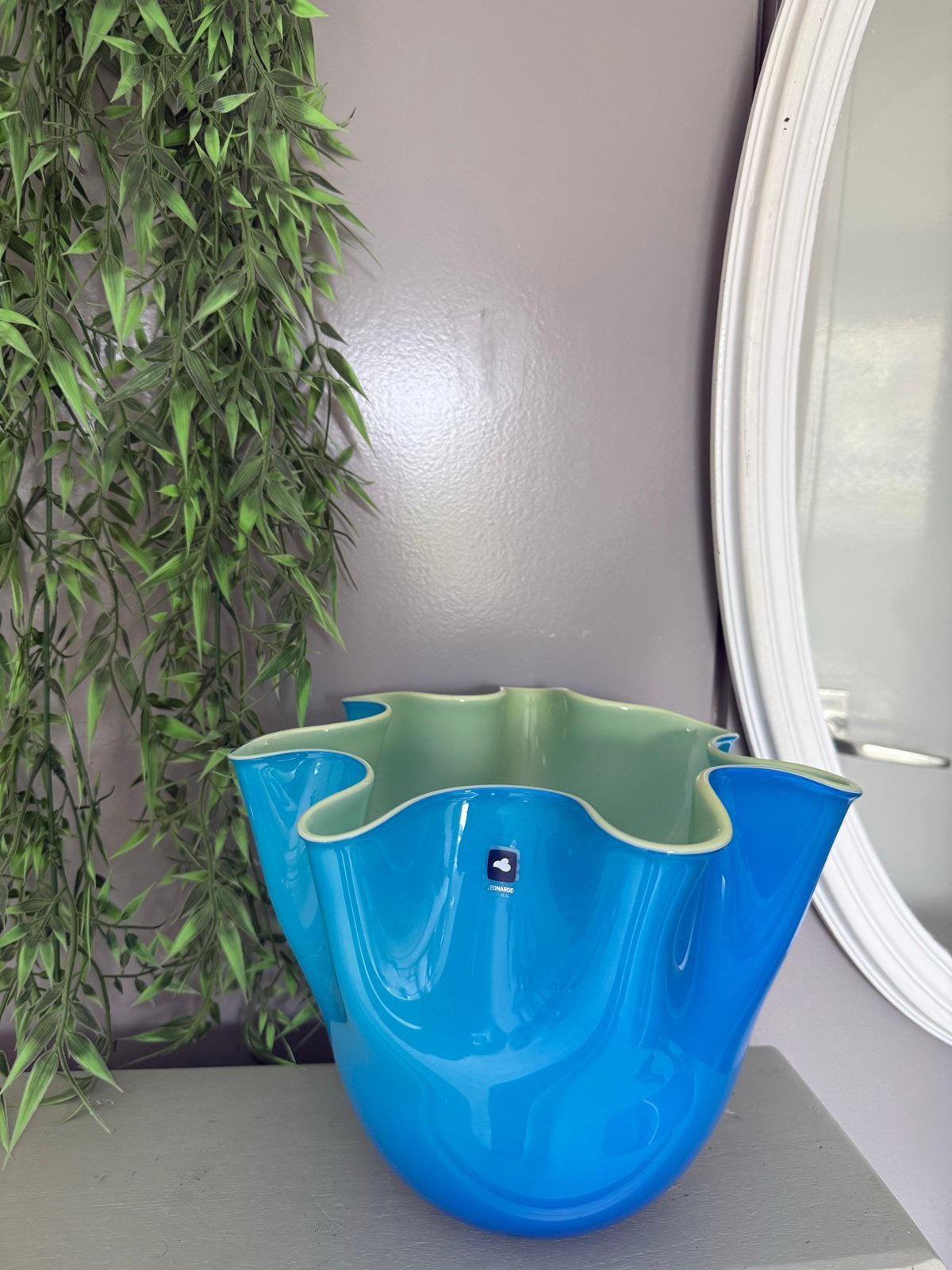 Leonardo Lia Vaas (turquoise/groen) - Zakdoek vaas, Ophalen of Verzenden, Groen