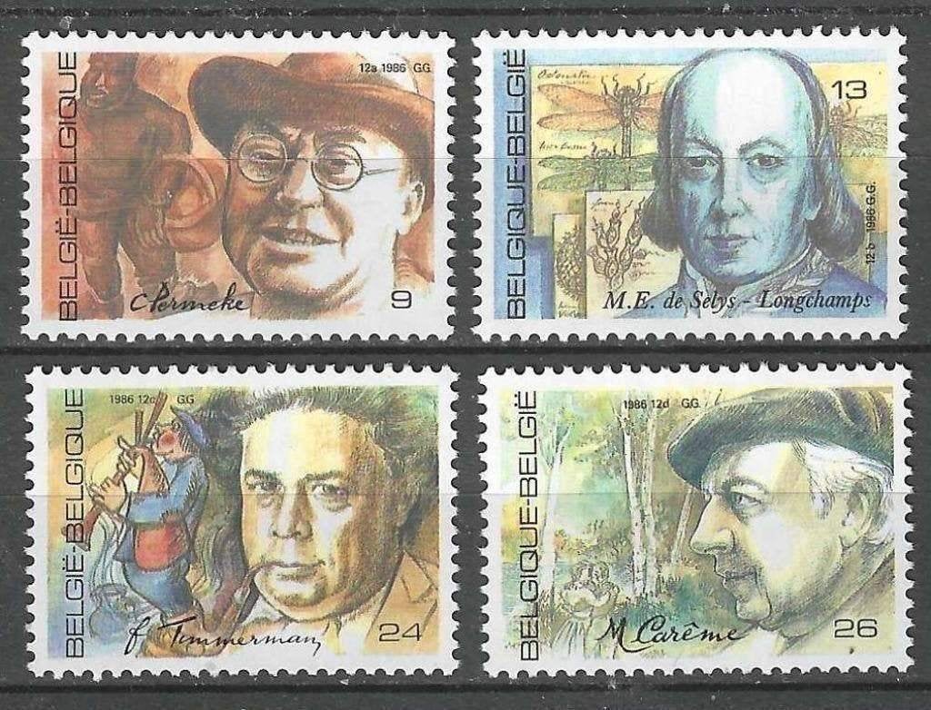 Belgie 1986 - Yvert/OBP 2225-2228 - Belgische figuren (PF), Verzenden, Postfris