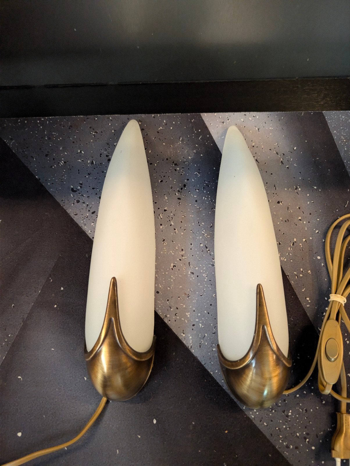 Set van 2 Art Deco stijl wandlampen - A.M. Luce Italy, Ophalen of Verzenden