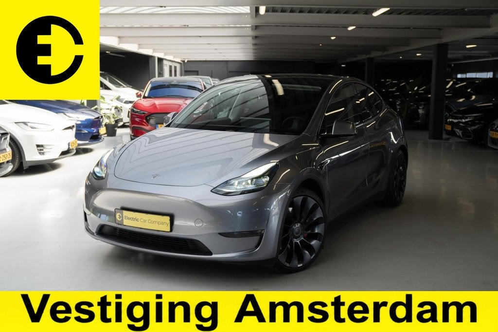 Tesla Model Y Performance AWD 75 kWh | 94,0% SOH | Quicksilv, Auto's, Tesla, Automaat, Gebruikt, 1885 kg, 462 pk