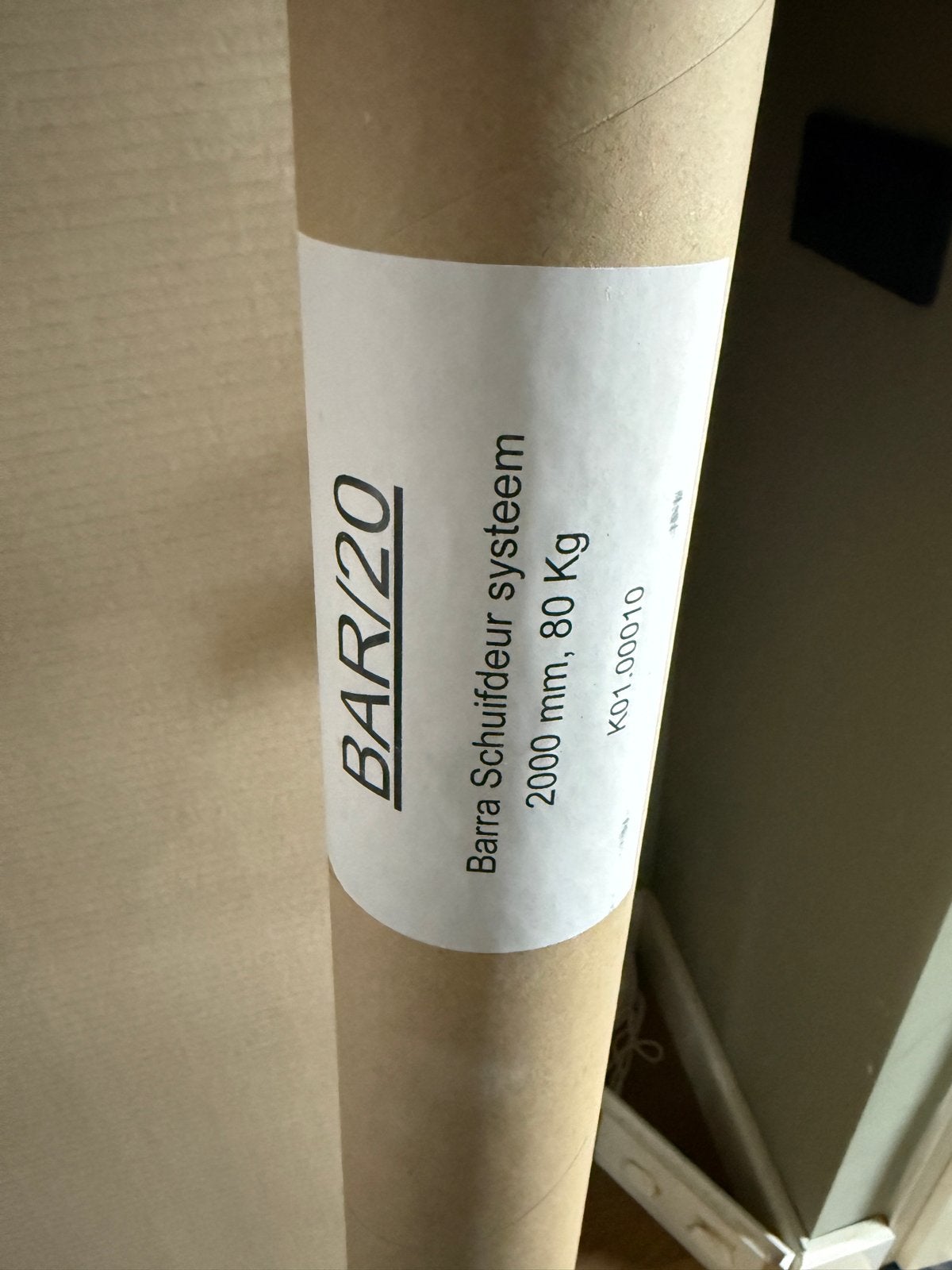 BAR/20 Schuifdeursysteem 2000mm, 80 Kg, Doe-het-zelf en Verbouw, Deuren en Horren, Ophalen, Minder dan 80 cm, Binnendeur, Nieuw
