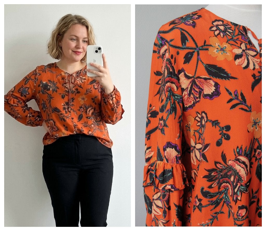 Mango - NIEUW / prachtige blouse oranje - maat L, Mango, Verzenden, Maat 42/44 (L), Nieuw