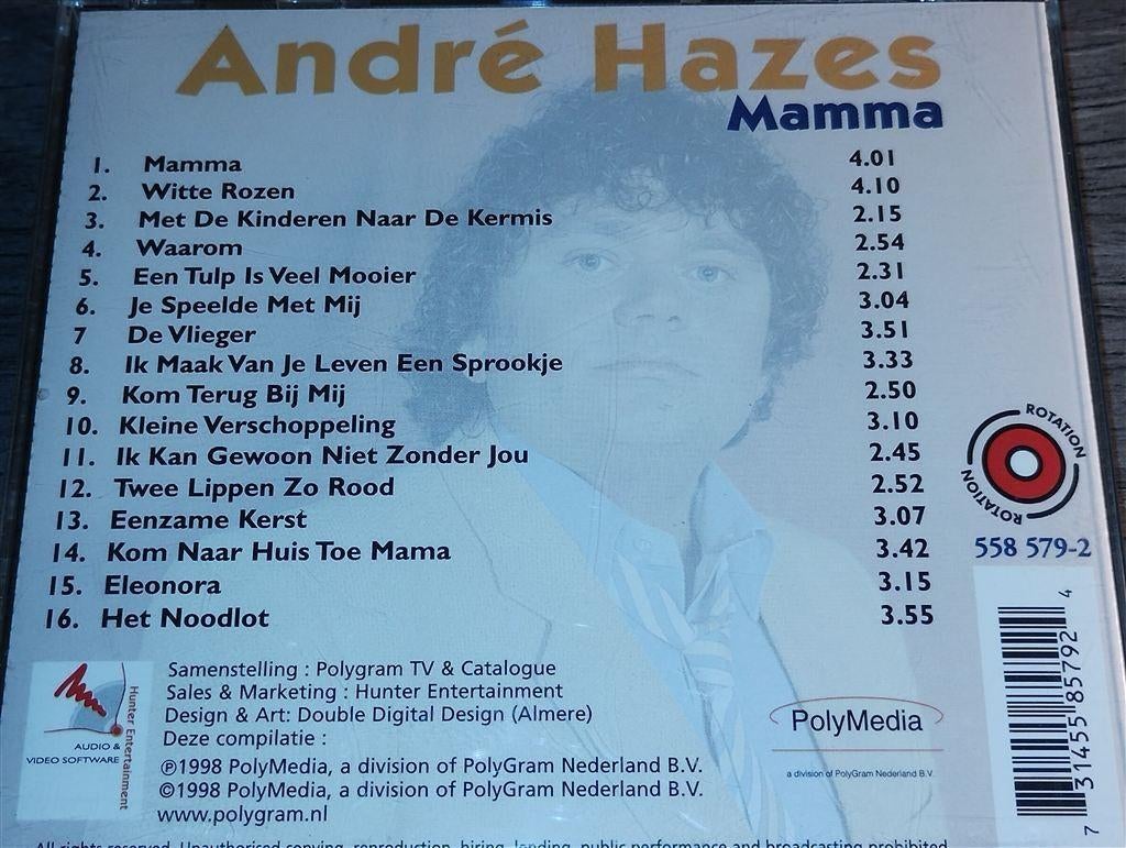 Andre Hazes - Mamma, Ophalen of Verzenden, Zo goed als nieuw, Levenslied of Smartlap