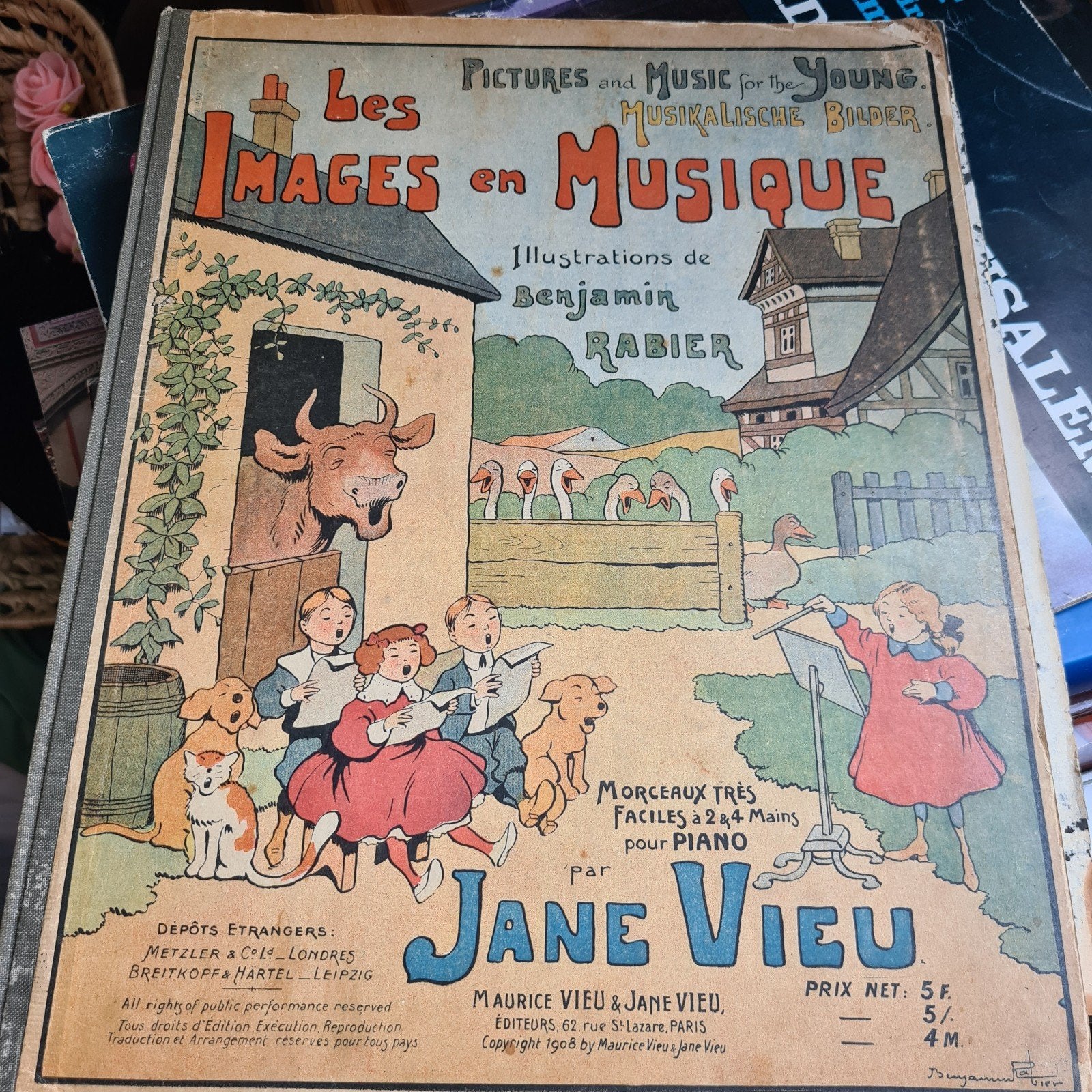 Les Images en Musique - Antiek Pianoboek (1908), Gebruikt, Klassiek, Ophalen of Verzenden, Thema