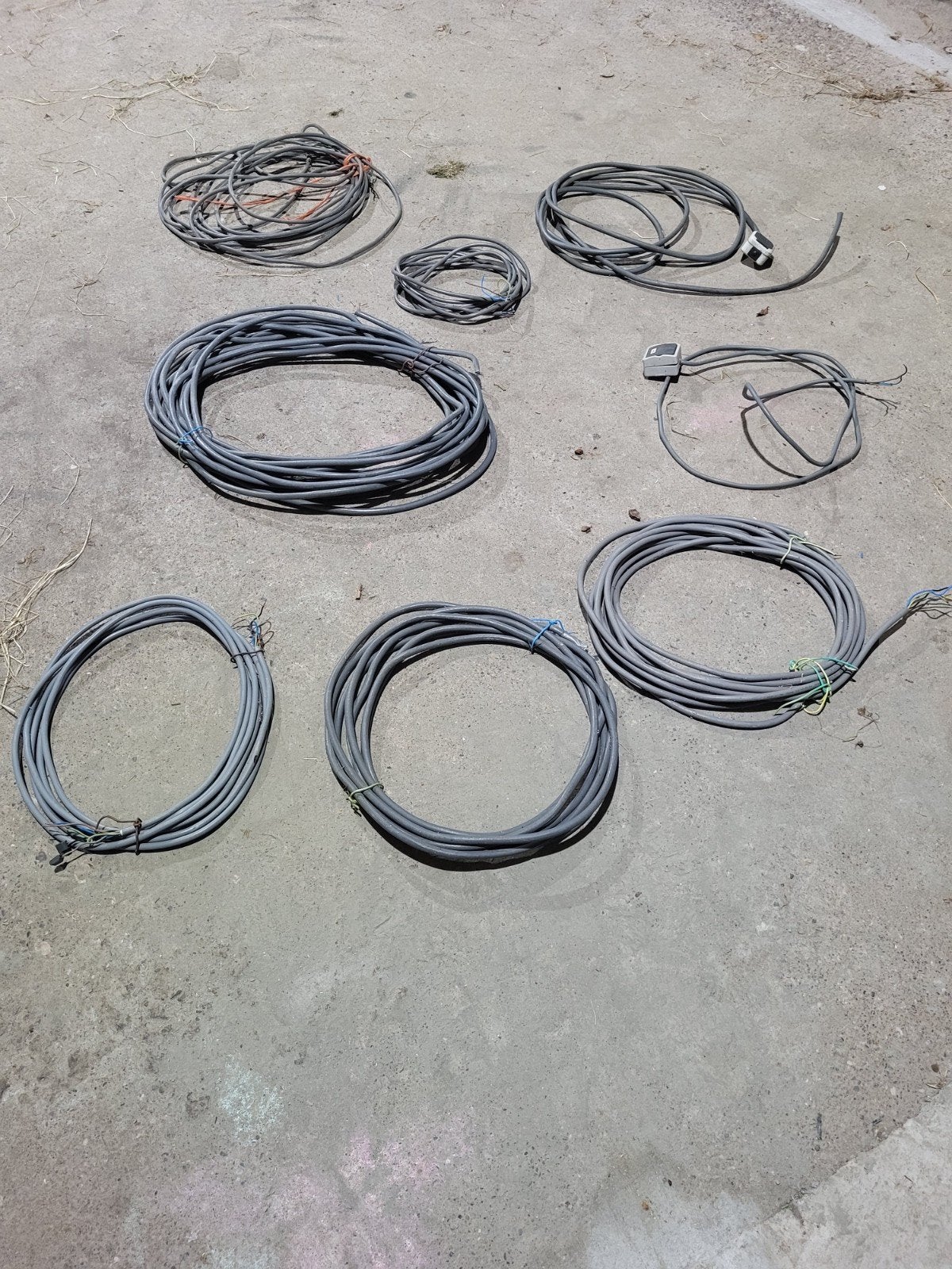 Diverse elektriciteitskabels, deels grondkabel, gebruikt, Ophalen of Verzenden, Kabel of Snoer