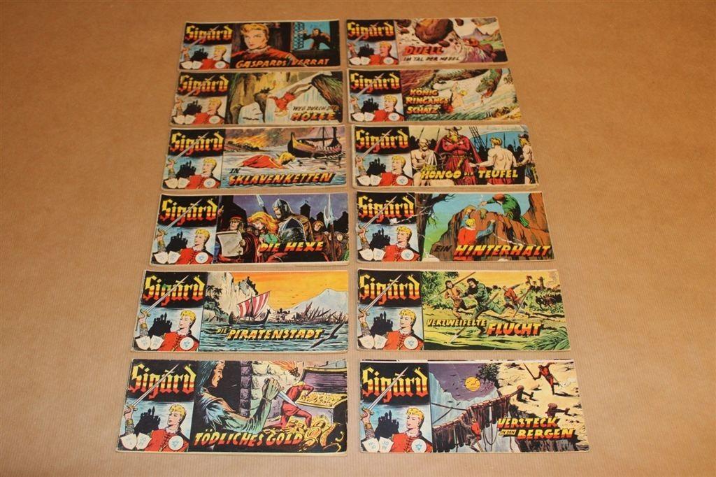 Sigurd - 12 ex uit circa 1955 [Duits], Eén stripboek, Ophalen of Verzenden, Gelezen