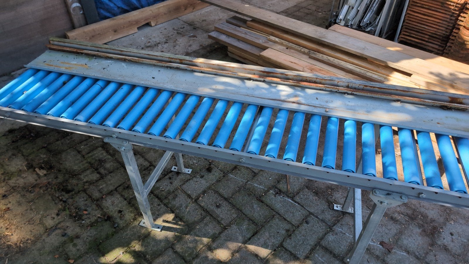 Rolbaan / Rollerbank 230x58x80 cm, in hoogte verstelbaar, Ophalen, Gebruikt