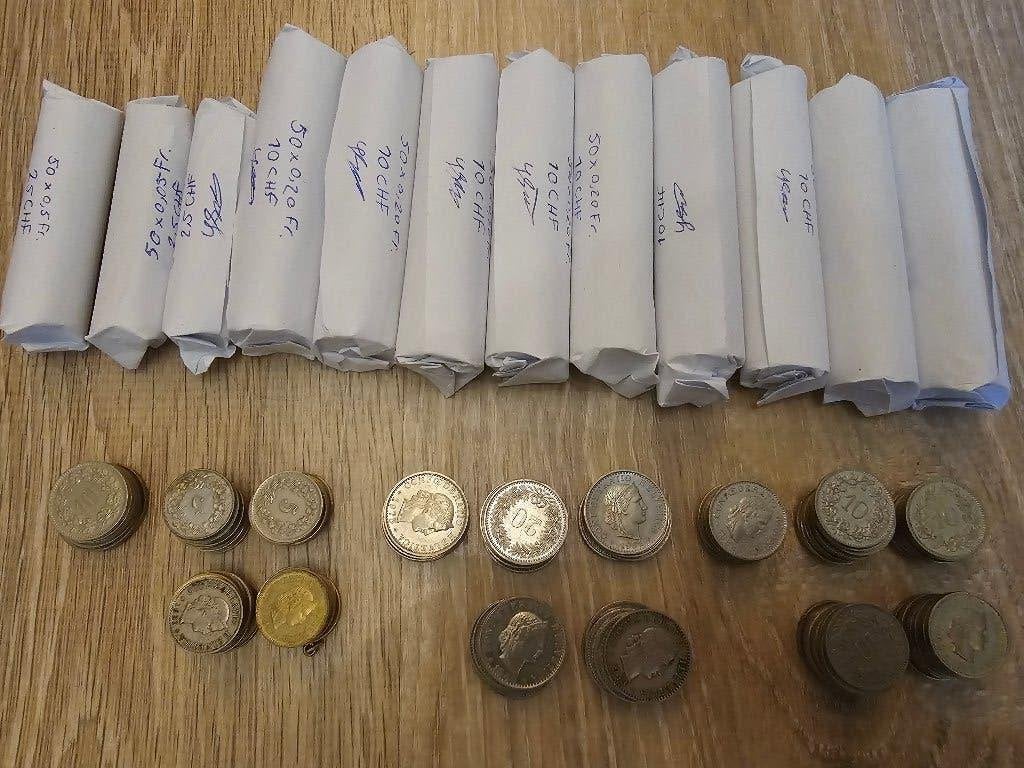 133 Zwitserse frank munten, Verzenden, Buitenland, Munten