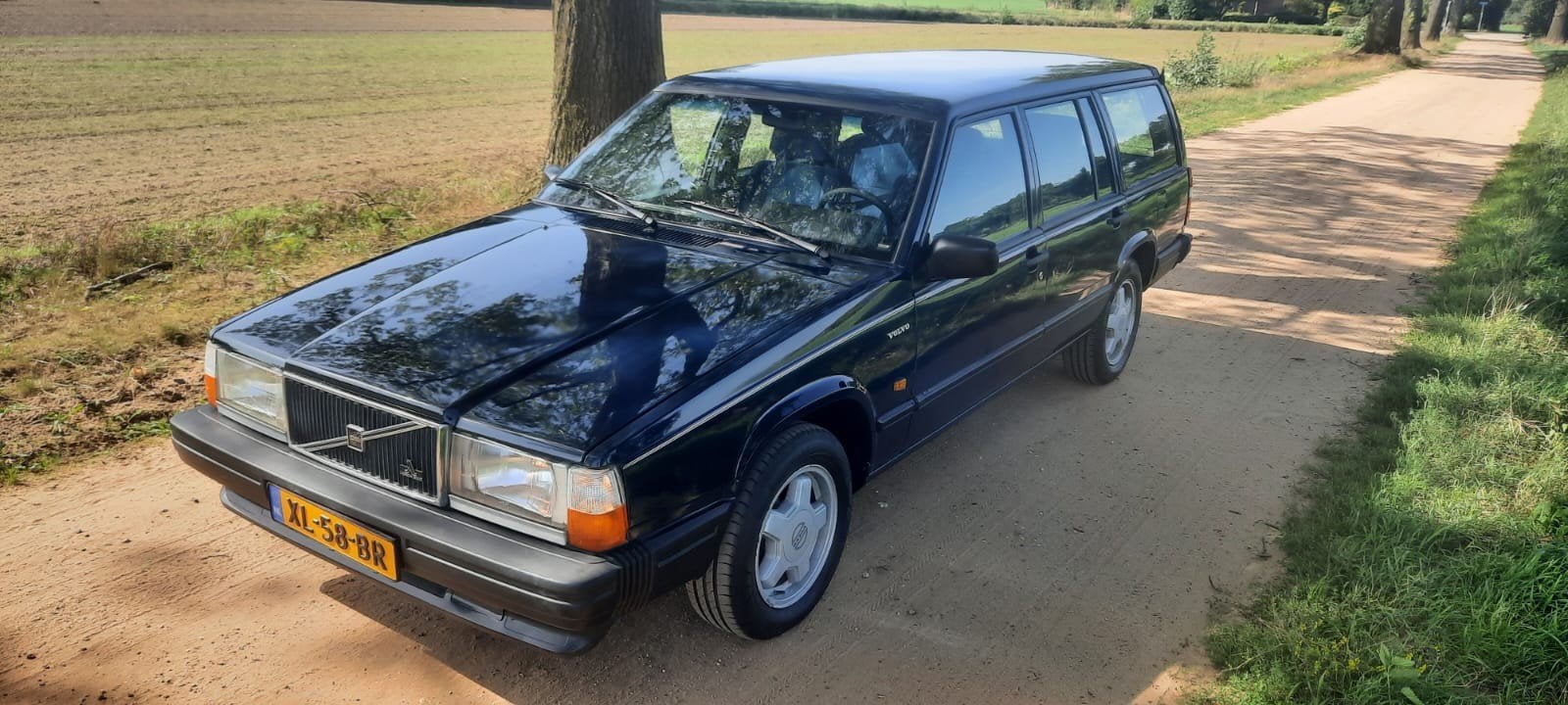 Volvo 740 2.3 GL AUT 1989 Blauw - nieuwe apk, Auto's, Automaat, Blauw, Origineel Nederlands, Stationwagon