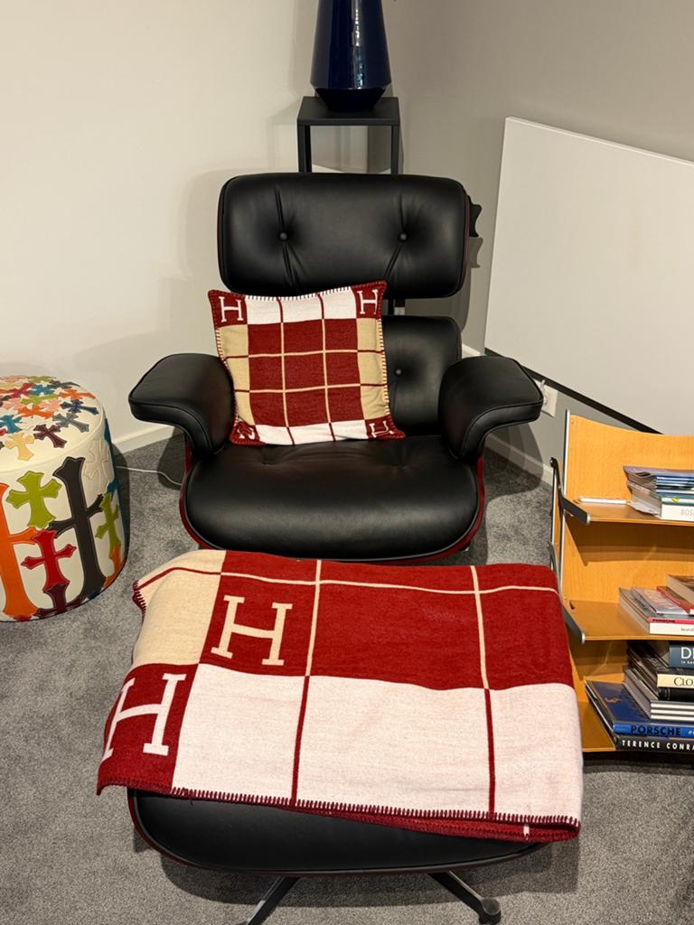 Exclusieve Leren eames Stoel, Huis en Inrichting, Stoelen, Zwart, Nieuw, Leer, Ophalen of Verzenden