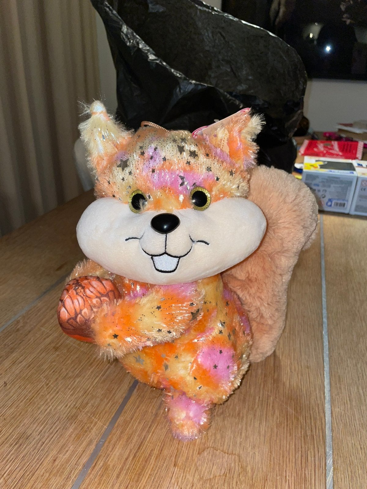 Shiny eekhoorn knuffel, Oranje, Overige merken, Overige karakters, Overige typen