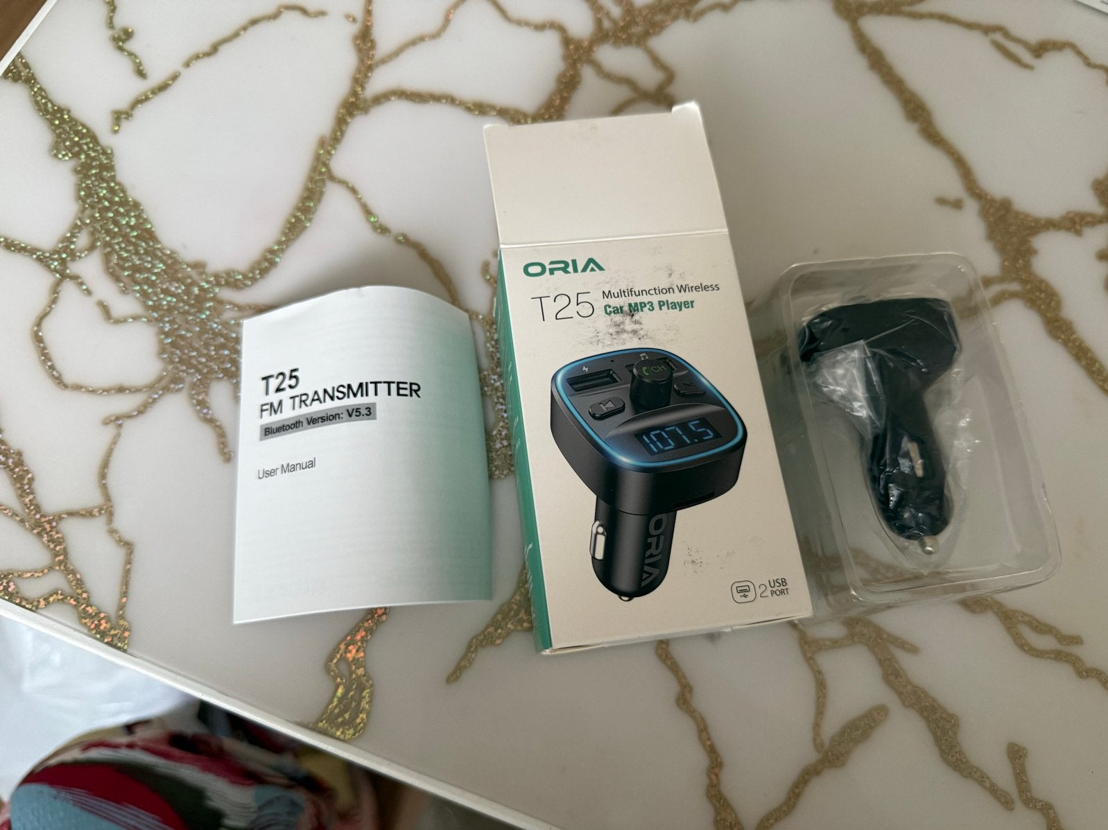 ORIA T25 FM Transmitter Bluetooth V5.3 Auto MP3 Speler, Ophalen of Verzenden, Nieuw