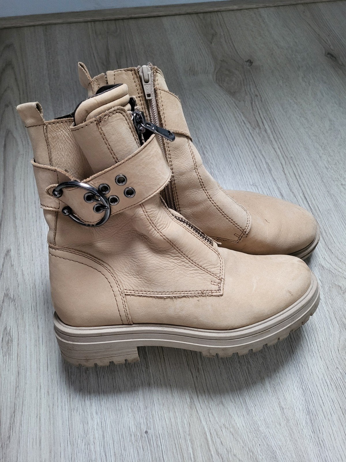 Manfield laarzen maat 38, Beige, Lage of Enkellaarzen, Ophalen of Verzenden, Manfield