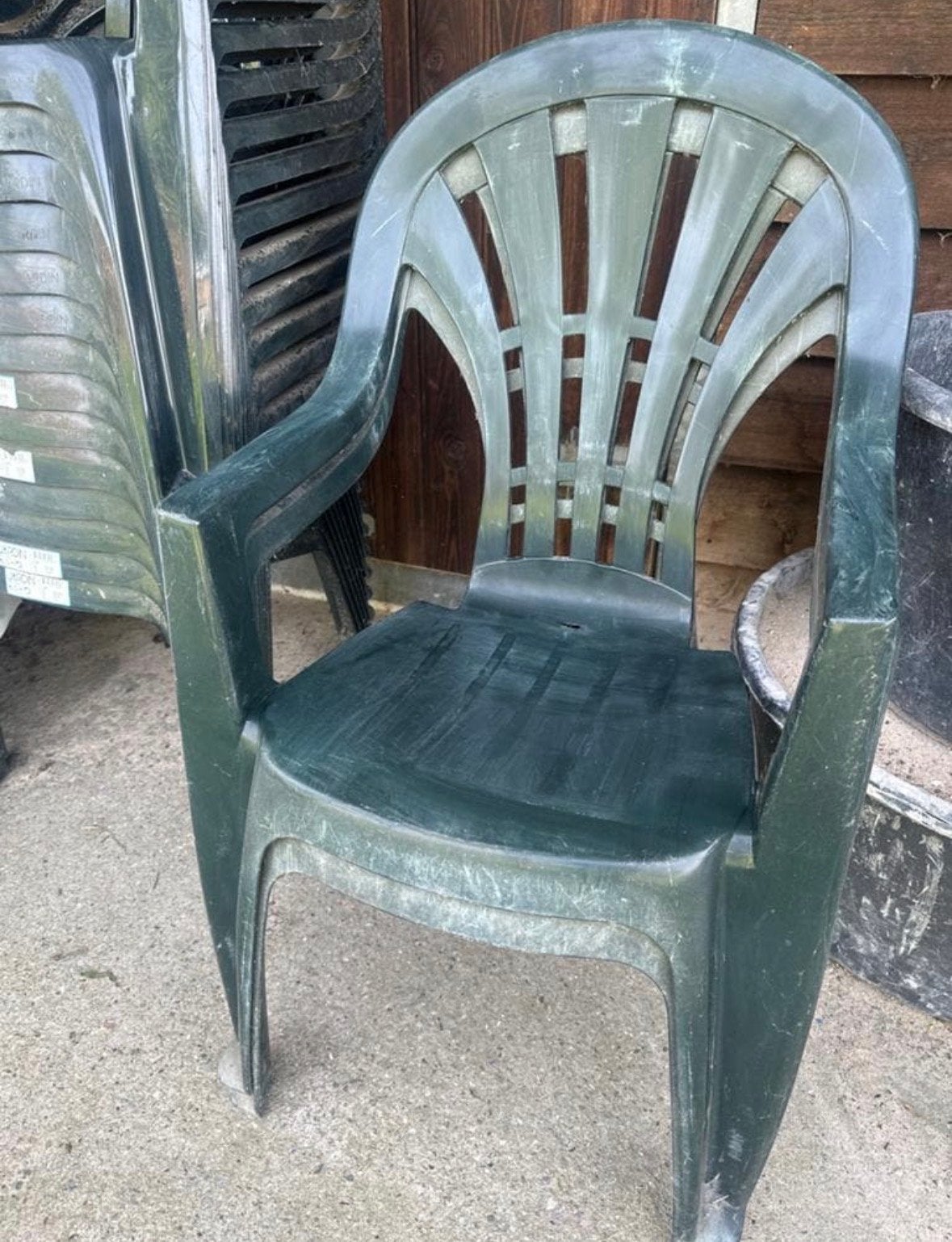 16 Jardin tuinstoelen (14 lage, 2 hoge) - ook per stuk, Ophalen, Gebruikt, Kunststof, Stapelbaar