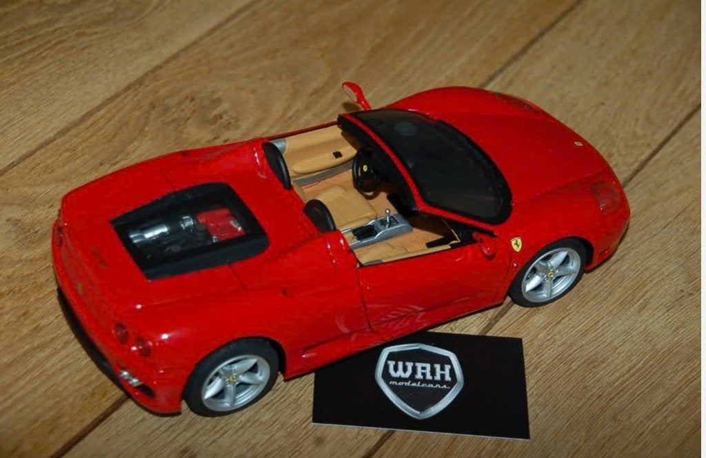 1:18 FERRARI 360 SPIDER rosso corsa red Hotwheels elite WRH, Verzenden, Zo goed als nieuw, Auto, Hot Wheels