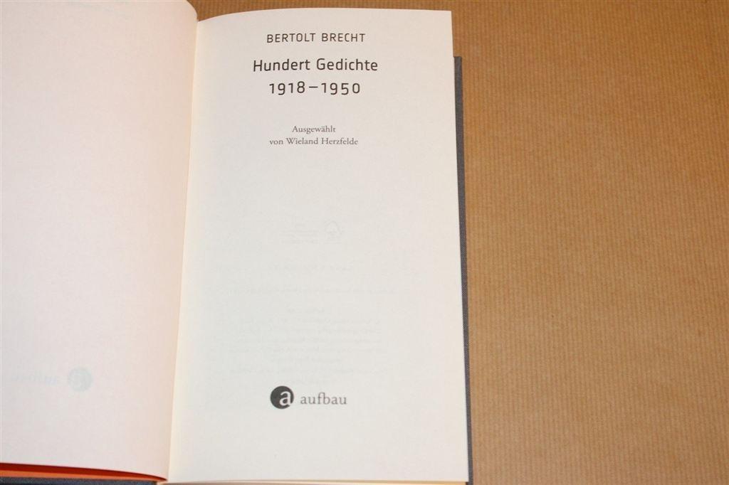 100 Gedichten 1918-1950 — Bertolt Brecht, Ophalen of Verzenden, Zo goed als nieuw
