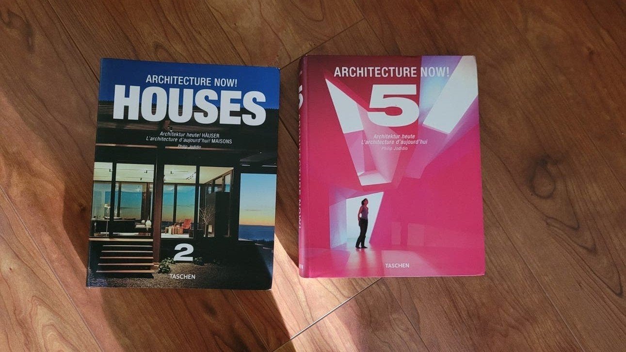 2 Taschen architectuurboeken: Architecture Now! 5 & Houses 2, Ophalen of Verzenden, Zo goed als nieuw, Philip Jodidio, Architectuur algemeen