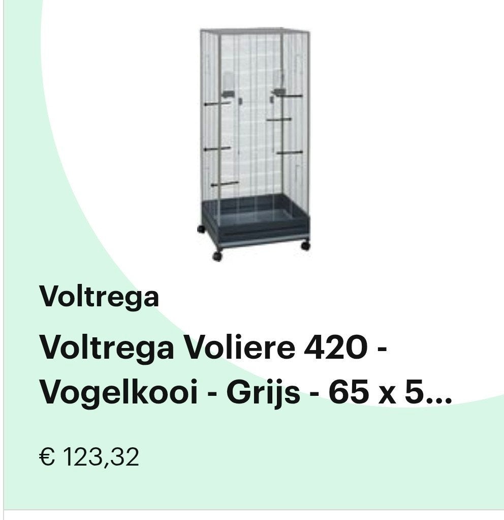 Vogelkooi vogel kanarie, Ophalen, Zo goed als nieuw, Metaal, Vogelkooi