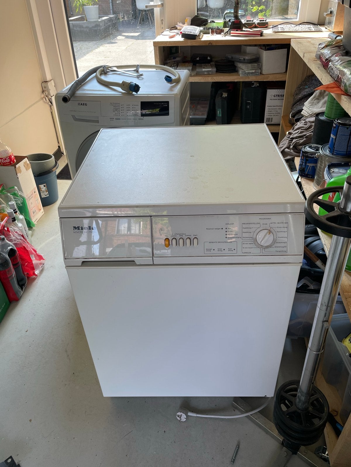 Miele wasdroger, Witgoed en Apparatuur, Wasdrogers, Ophalen, 6 tot 8 kg, Gebruikt, Luchtafvoer