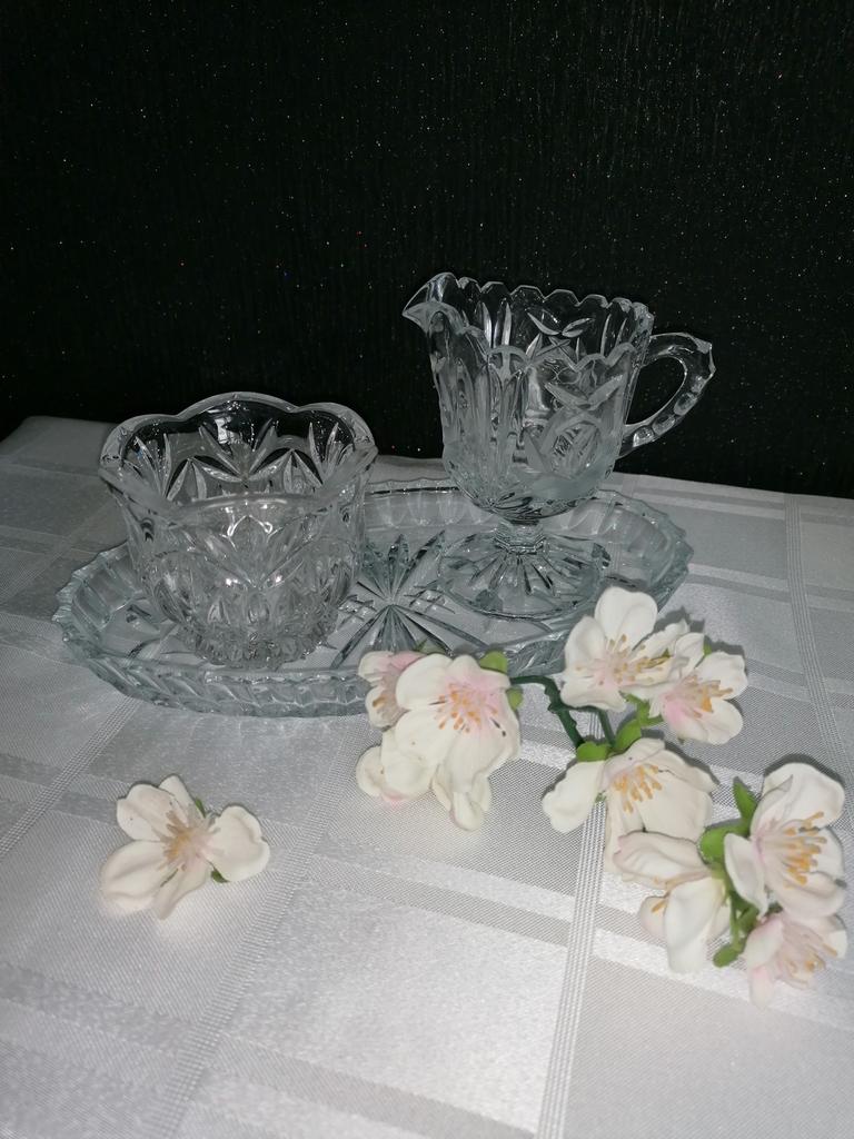 Kristallen Roomstel puntgaaf, Antiek en Kunst, Antiek | Glas en Kristal, Ophalen of Verzenden