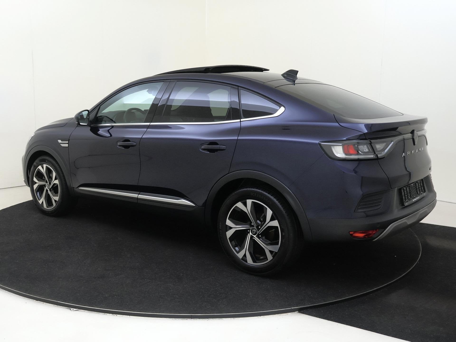 Renault Arkana 1.6 E-Tech full hybrid 145 techno | Navigatie, Auto's, Renault, Arkana, Gebruikt, Blauw, Leder en Stof