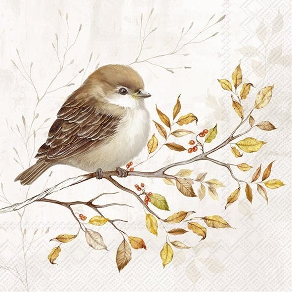 servetten per stuk : mus vogel, decoupage hobby, Dieren, Nieuw, Meerkleurig, Ophalen of Verzenden