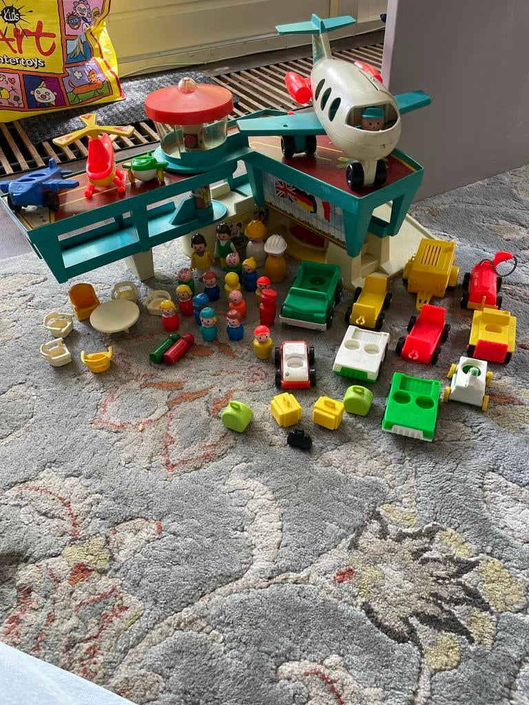 Vintage Fisher-Price Little People Vliegveld Speelset, Ophalen of Verzenden, Gebruikt, Jongen of Meisje