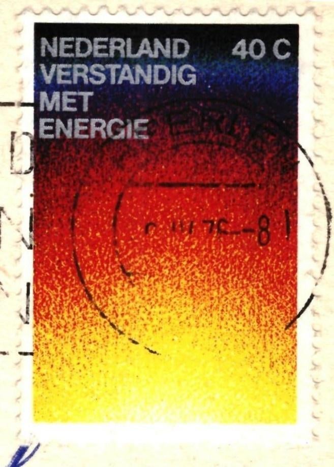 988039 Valkenburg 1976 Limburg zegel Verstandig met energie, Ophalen of Verzenden, 1960 tot 1980, Gelopen, Limburg