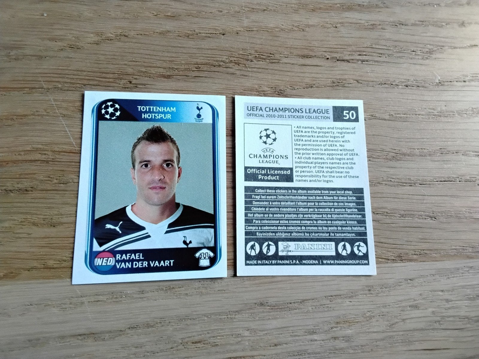 Panini Sticker Rafael van der Vaart Champions League 2010/11, Verzamelen, Sportartikelen en Voetbal, Ophalen of Verzenden, Zo goed als nieuw