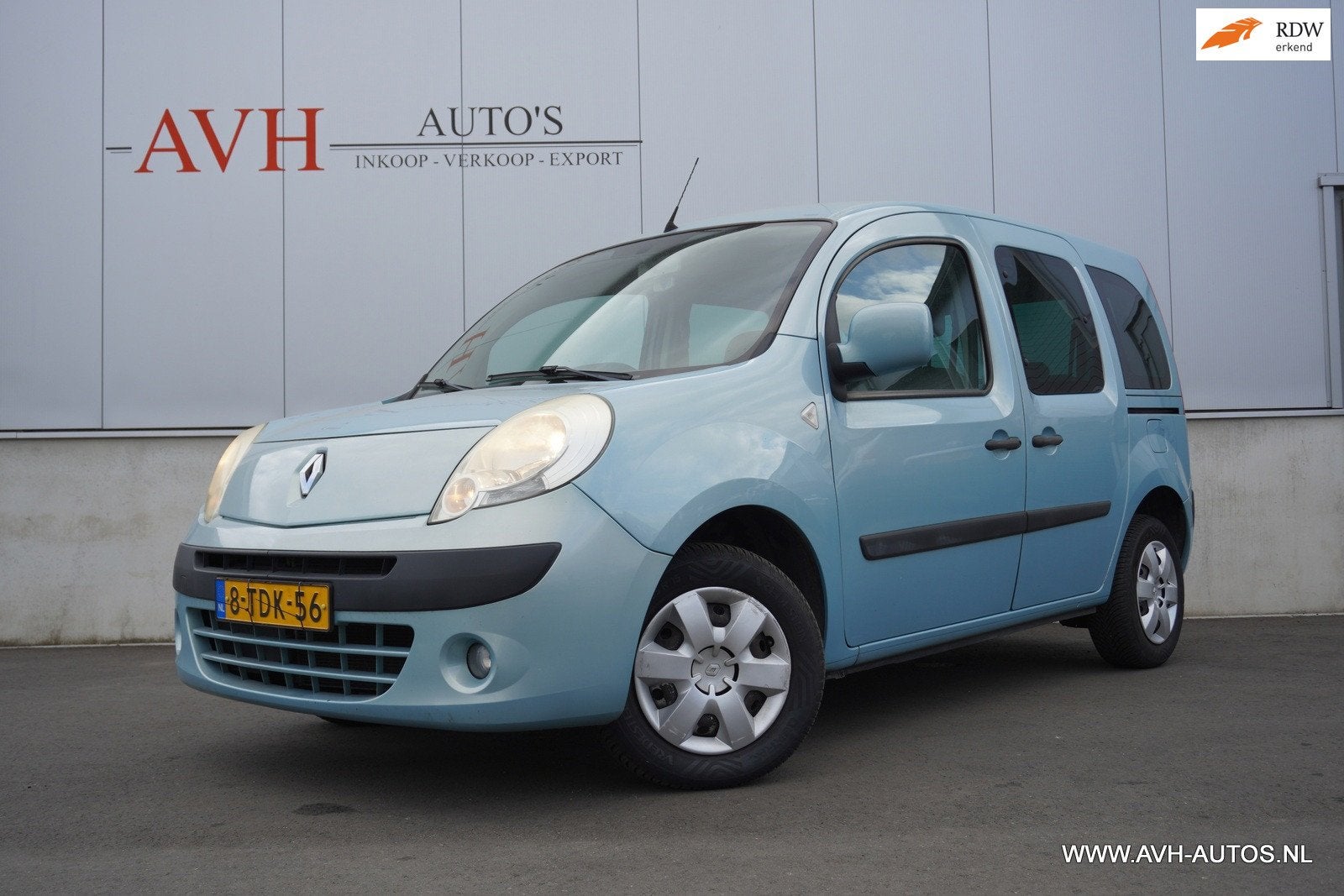 Renault Kangoo Family 1.6-16V Expression, Auto's, Gebruikt, 4 cilinders, Blauw, Bedrijf