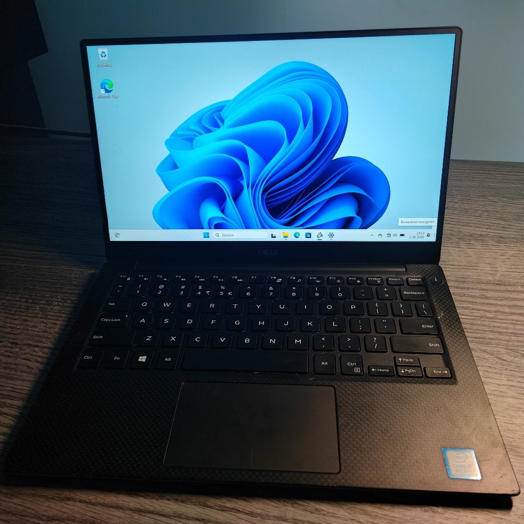 Dell XPS 13 9360 - i7 8th gen / 8GB / 256GB SSD, 2 tot 3 Ghz, Qwerty, 13 inch, SSD