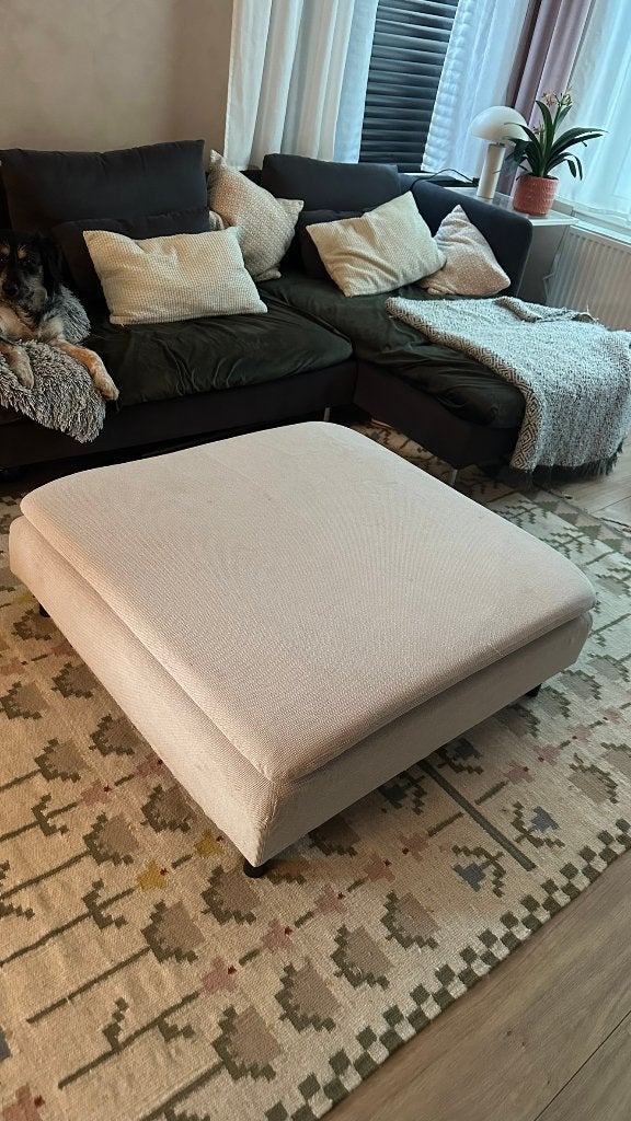 Soderhamn voetbank/salontafel, Ophalen, Vierkant, 75 tot 100 cm, Zo goed als nieuw
