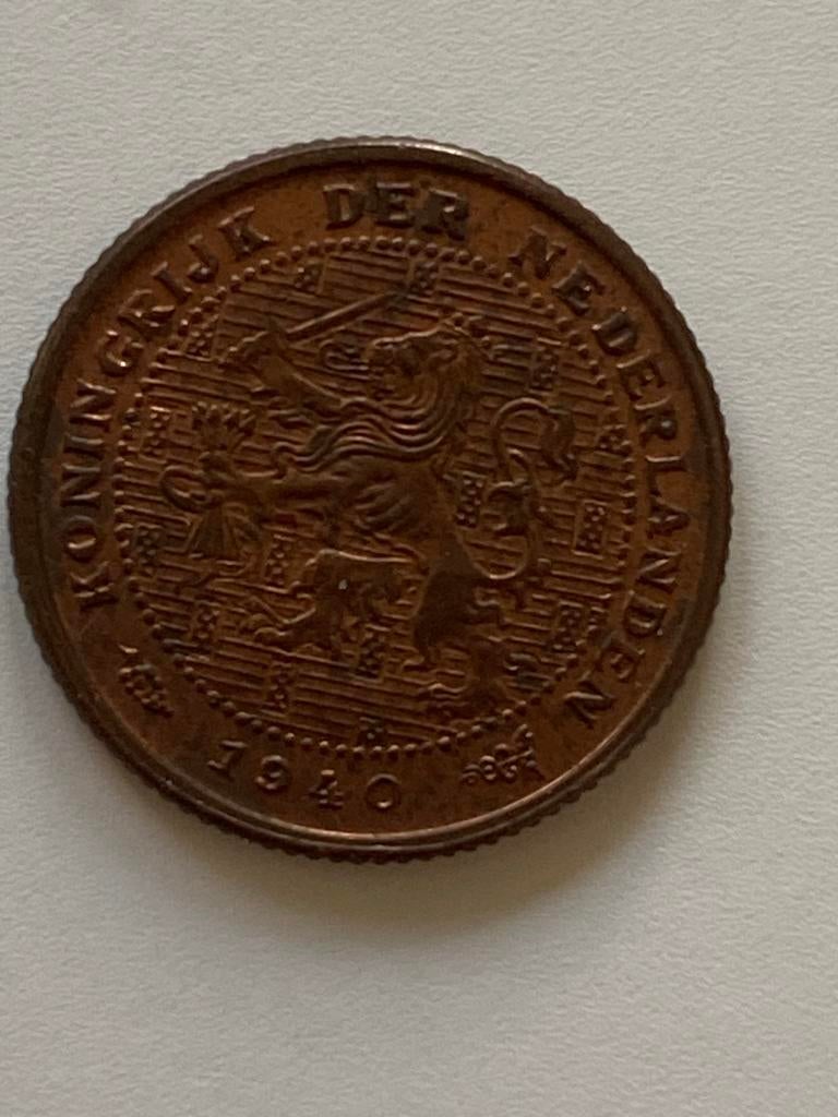 Halve cent munt 1934,1936, 1940 - Koningin Wilhelmina, Ophalen of Verzenden, Koningin Wilhelmina, Overige waardes, Losse munt