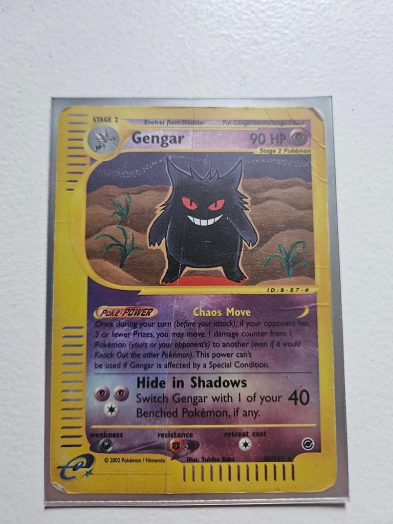 2002 Gengar Pokémon kaart - Licht beschadigd, Hobby en Vrije tijd, Verzamelkaartspellen | Pokémon, Ophalen of Verzenden, Gebruikt