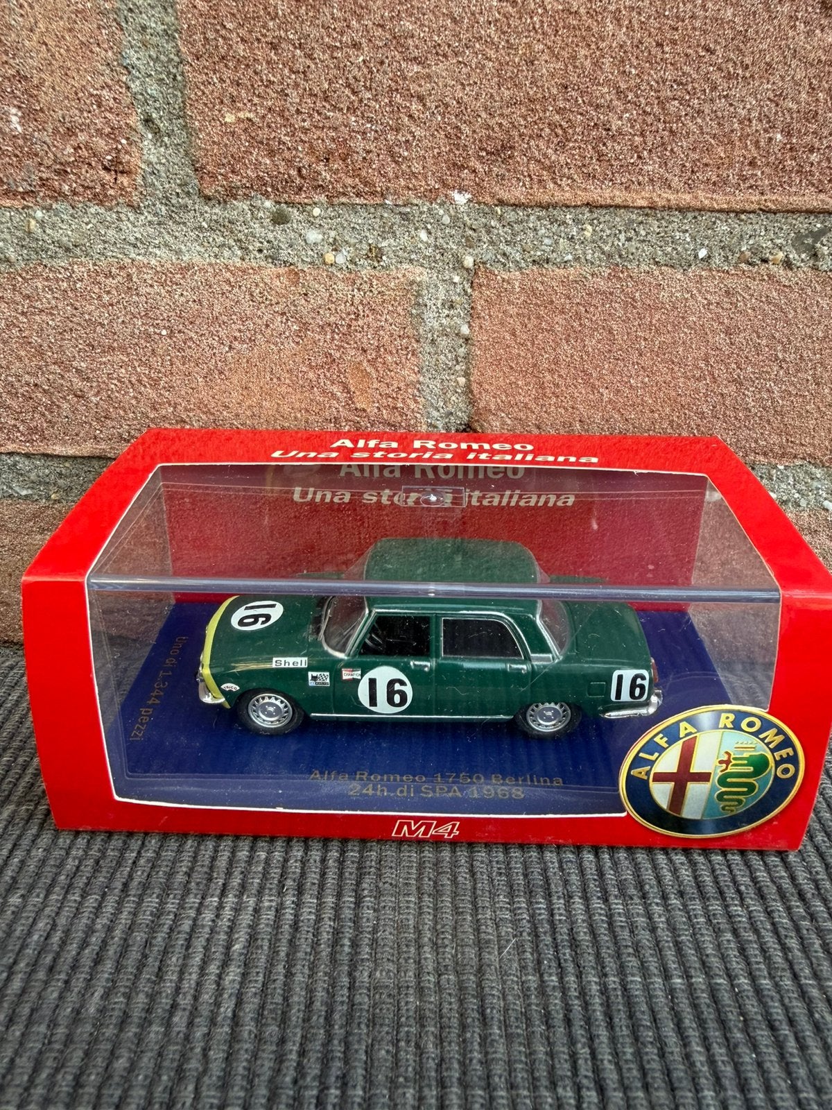1:43 M4 Alfa Romeo 1750 berlina 24 hrs.Spa ……. 15,-, Ophalen of Verzenden, Zo goed als nieuw, Auto, Overige merken