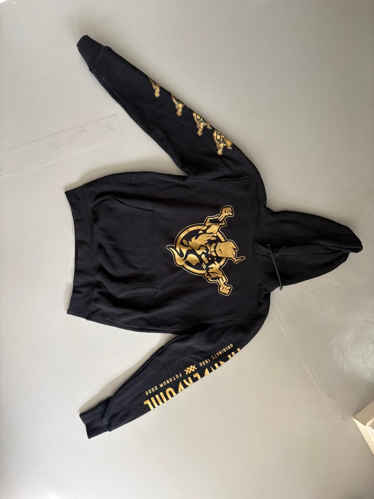 30 years thunderdome sweater, Ophalen of Verzenden, Gedragen, Maat 52/54 (L), Zwart