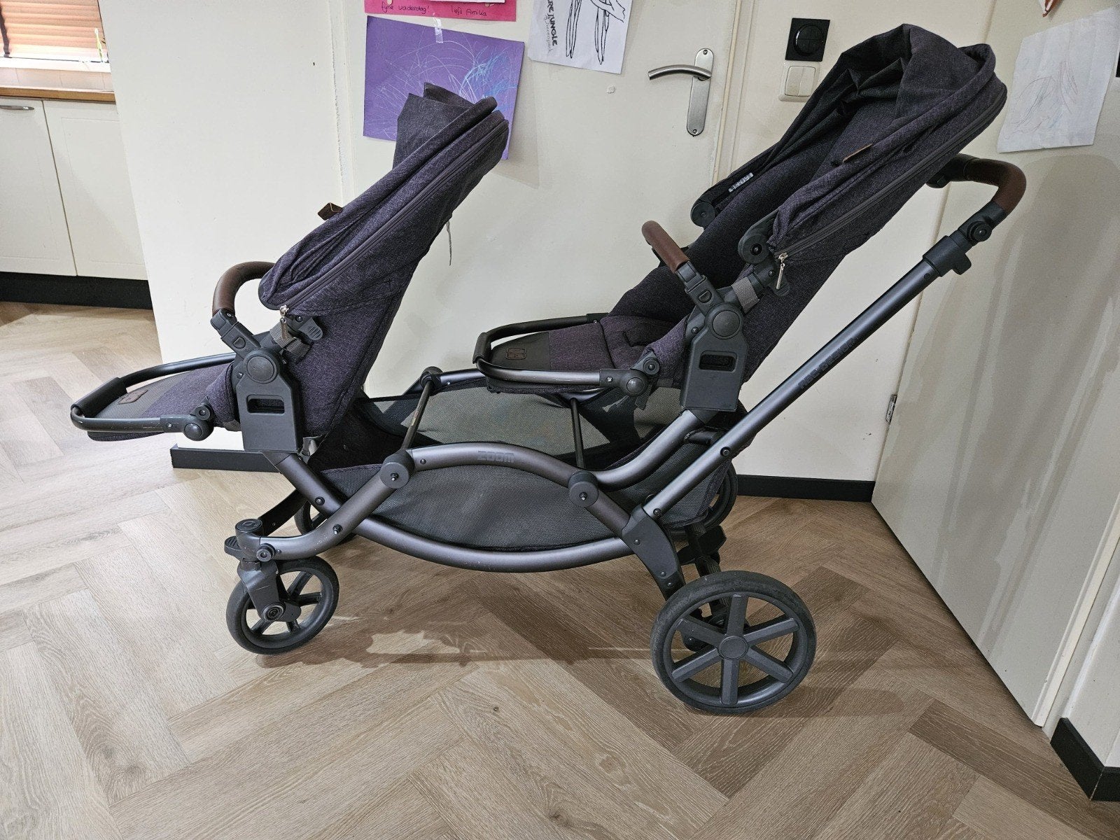 ABC Design Zoom Duowagen - Zo goed als nieuw, Verstelbare duwstang, Zo goed als nieuw, Ophalen, Kinderwagen