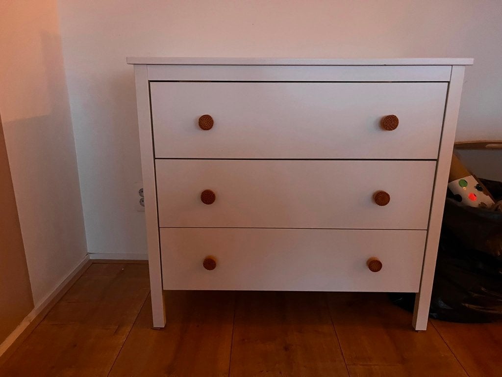 Witte Ikea ladekast — met bohemian flair, Ophalen, Bohemian, 50 tot 100 cm, Zo goed als nieuw