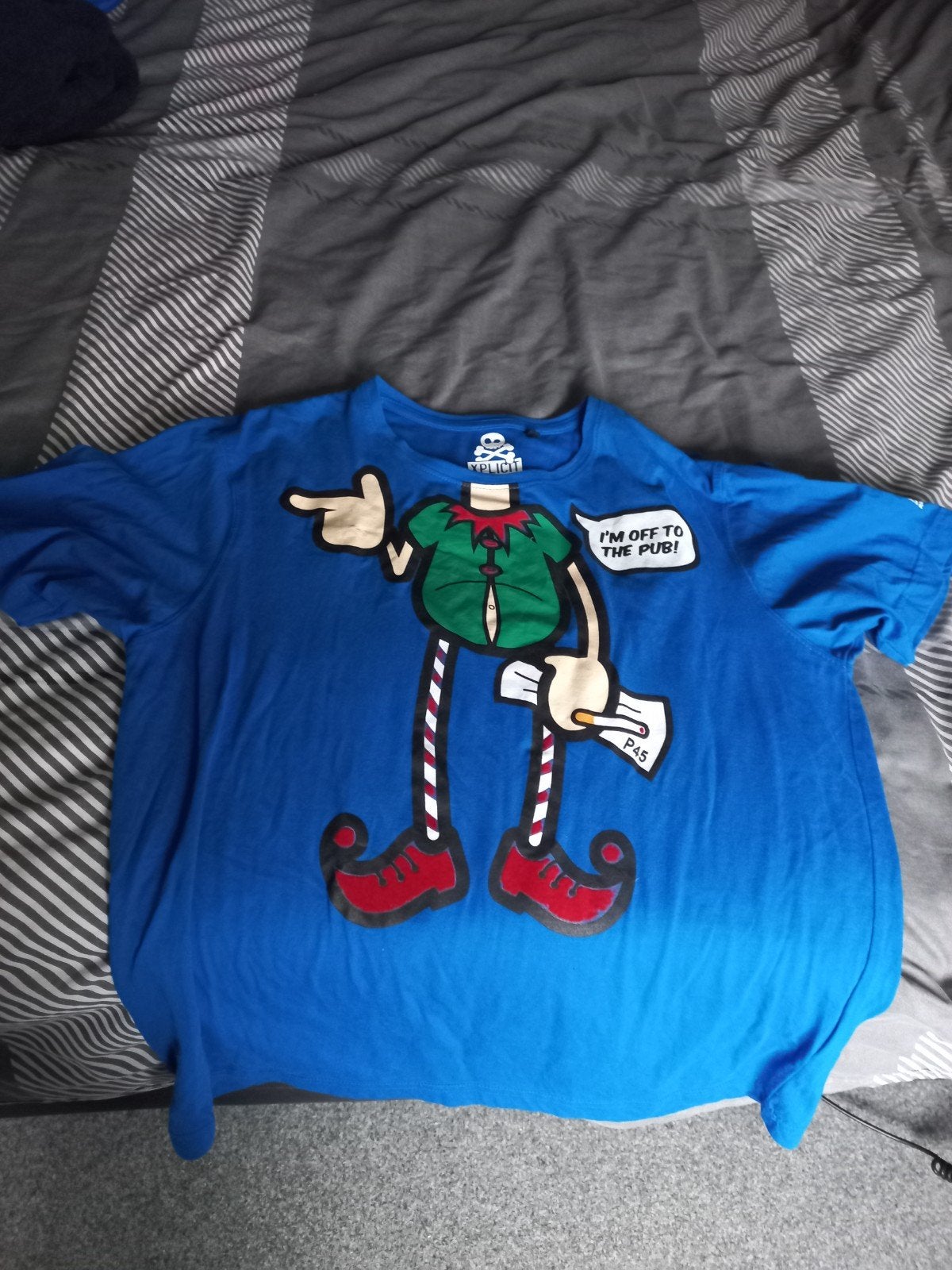 Nw grappig T-shirt maat L, Ophalen of Verzenden, Nieuw, Maat 52/54 (L), Blauw