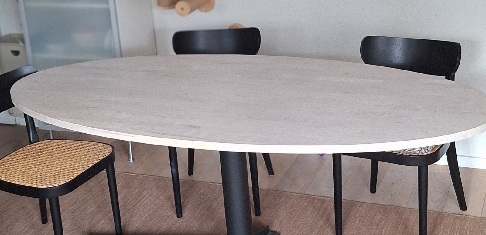 Nieuw massief ovaal berken tafelblad 190x90x3 cm, Ophalen, Nieuw, 50 tot 100 cm, 150 tot 200 cm
