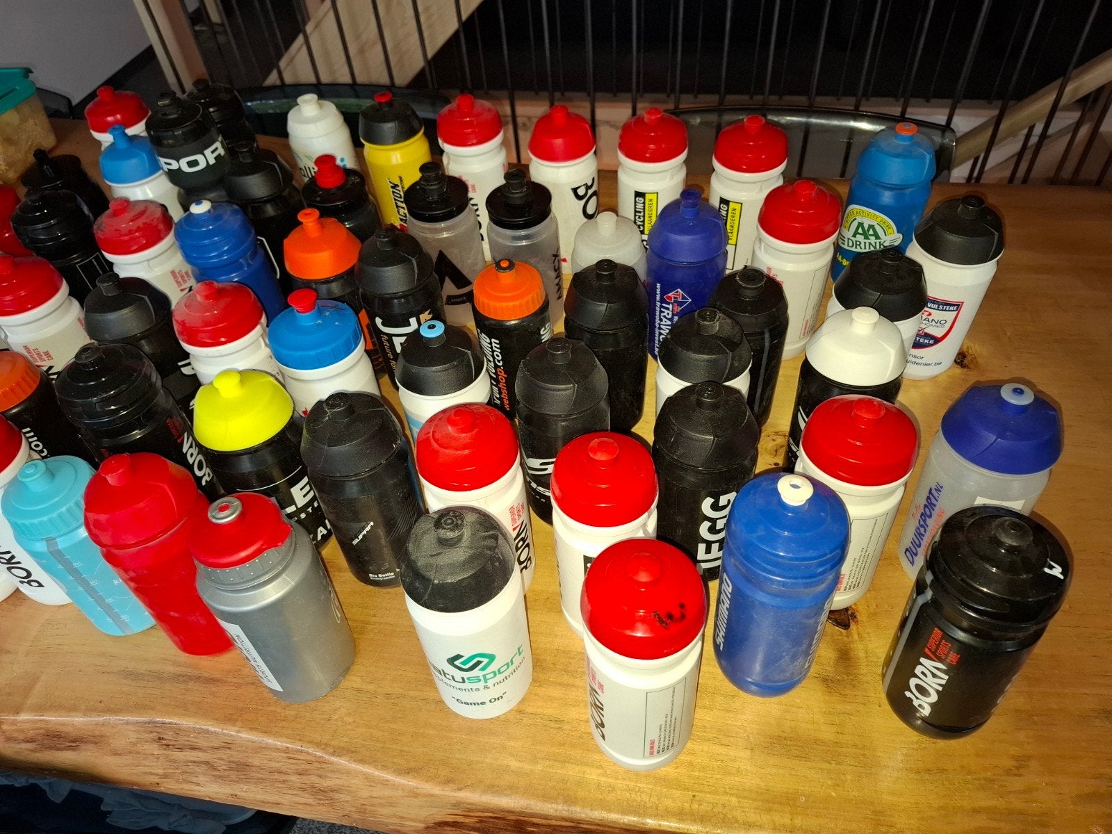 Grote collectie bidons - diverse merken en kleuren, Ophalen, Gebruikt