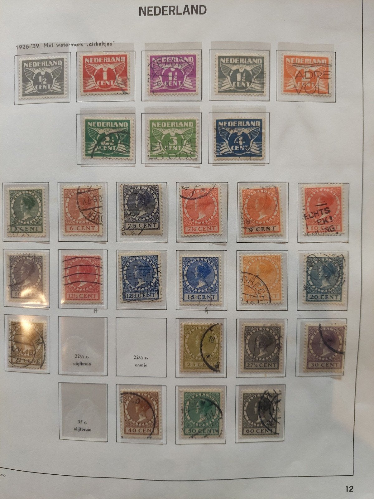 Postzegels Nederland 1926-1939 oude Series gestempeld., Postzegels en Munten, Postzegels | Nederland, Ophalen of Verzenden, T/m 1940