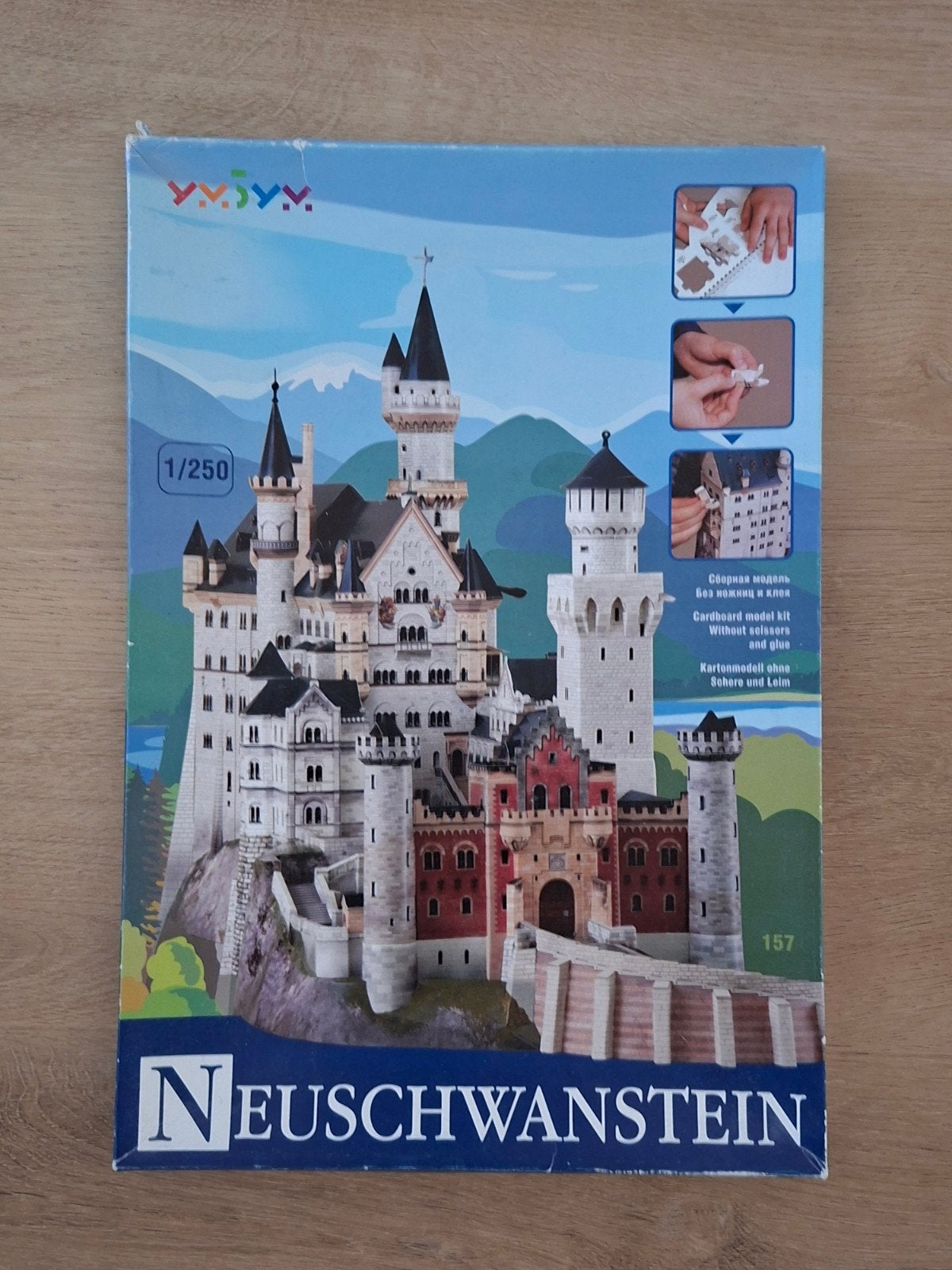 3-d modelpakket karton Kasteel Neuschwanstein 1:250 - Nieuw, Hobby en Vrije tijd, Ophalen, Nieuw