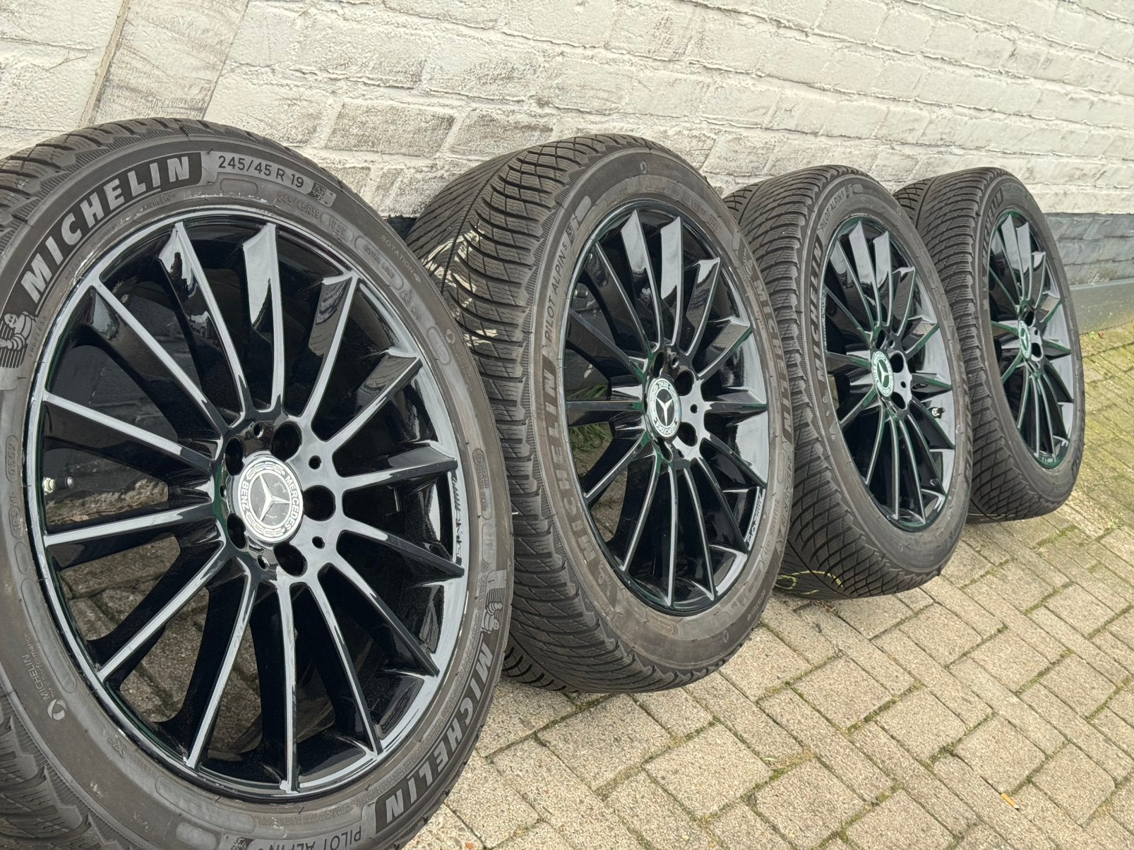 Mercedes Vito V-klasse W447 EQV 19 inch TPMS zwarte velgen, Banden en Velgen, Winterbanden, Ophalen, 19 inch