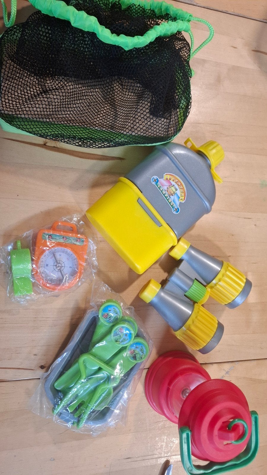 Tasje met survival speelgoed (verrekijker, kompas, lampje), Ophalen of Verzenden, Nieuw