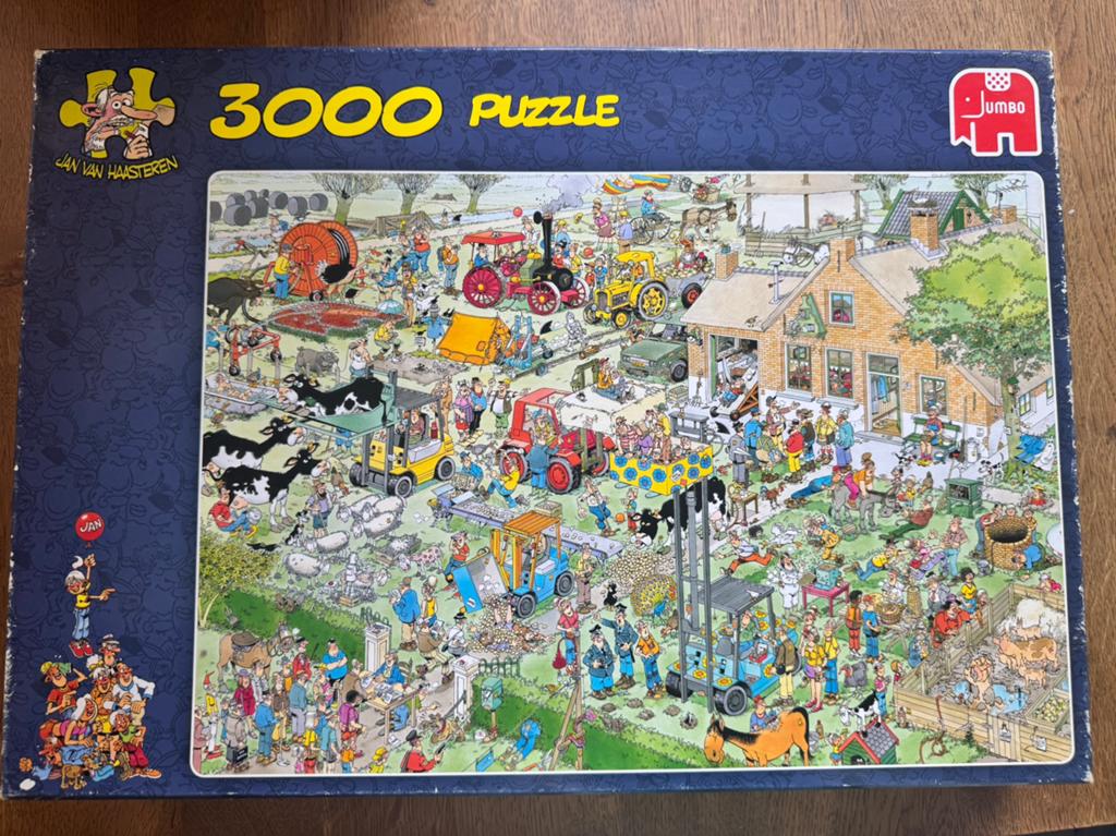 Te koop: Jan van Haasteren Boerderij Bezoek 3000 stukjes, Ophalen of Verzenden, Meer dan 1500 stukjes, Zo goed als nieuw