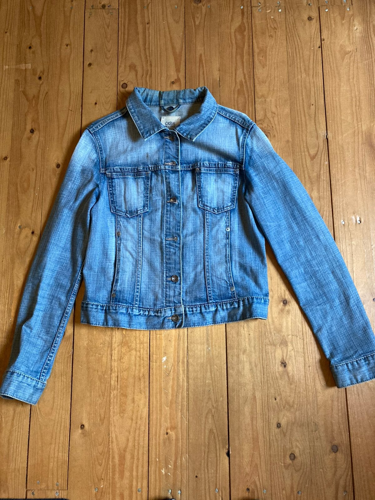 Mooi spijkerjack Esprit met applicatie op de rug, Ophalen of Verzenden, Gedragen, Blauw